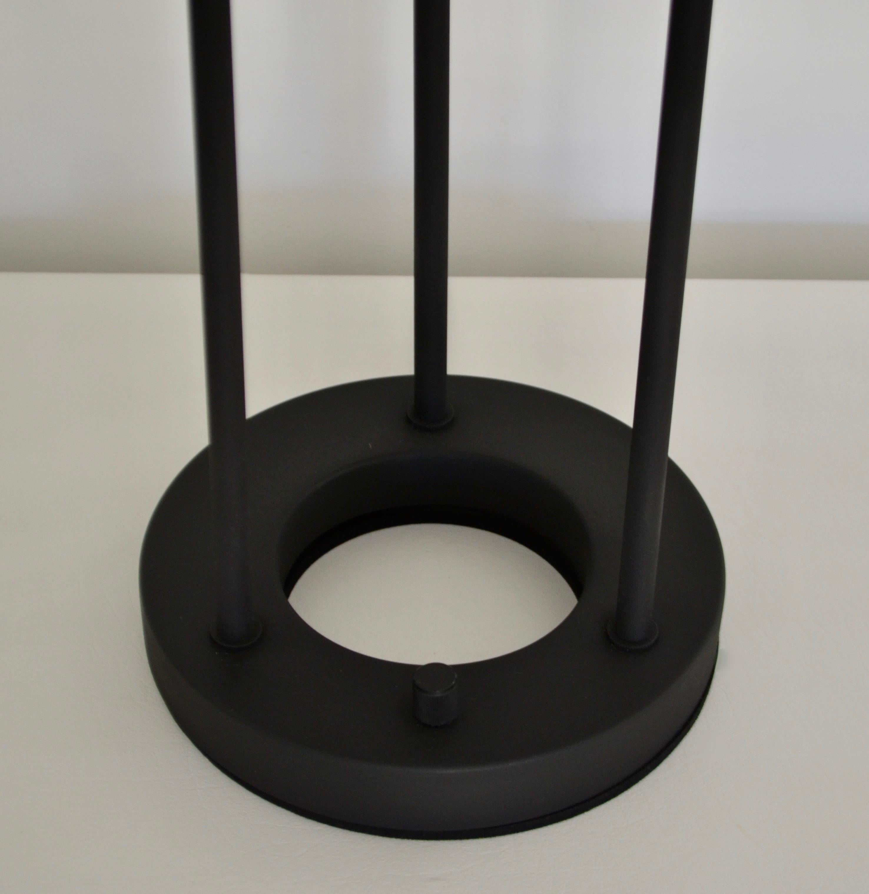 Metal Postmodern Matte Black Table Lamp For Sale