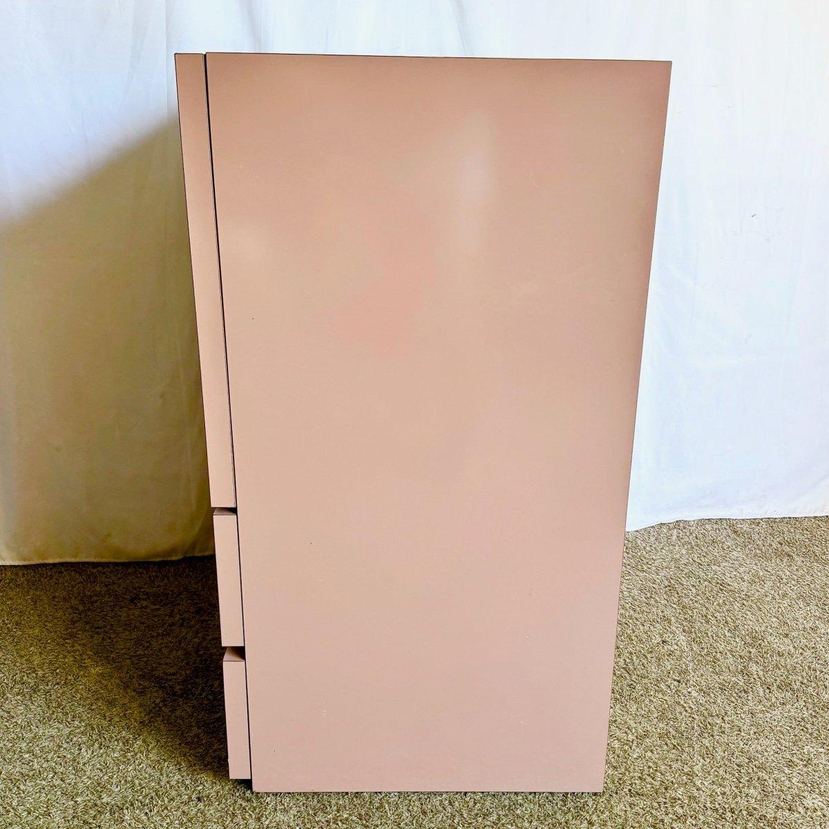 Postmodern Mauve Lacquer Laminate Armoire For Sale 1