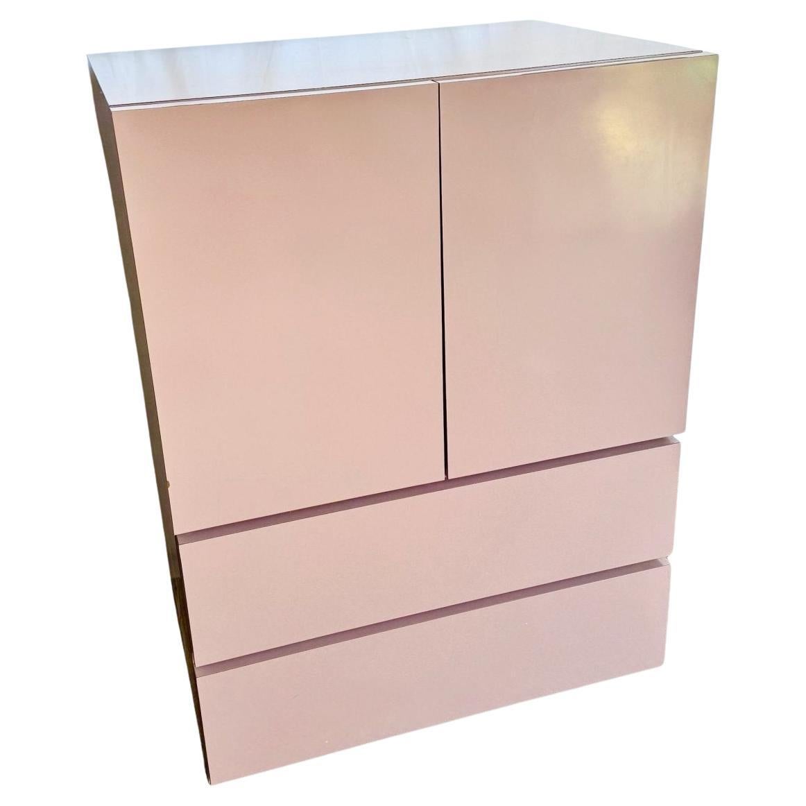 Postmodern Mauve Lacquer Laminate Armoire