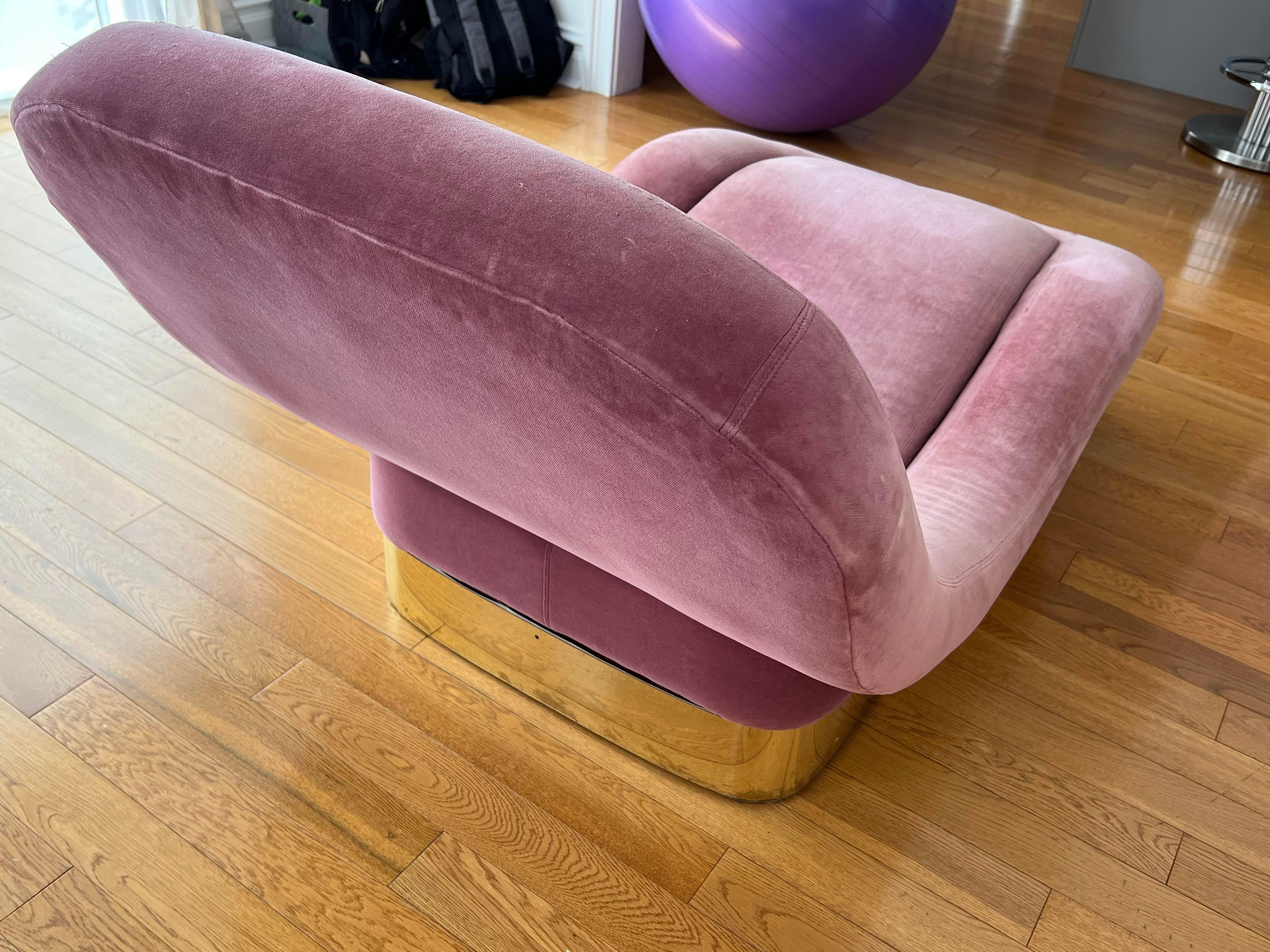 Postmodern Mauve Pink Floating Lounge Chair by Comfort Designs Inc Posmoderno en venta