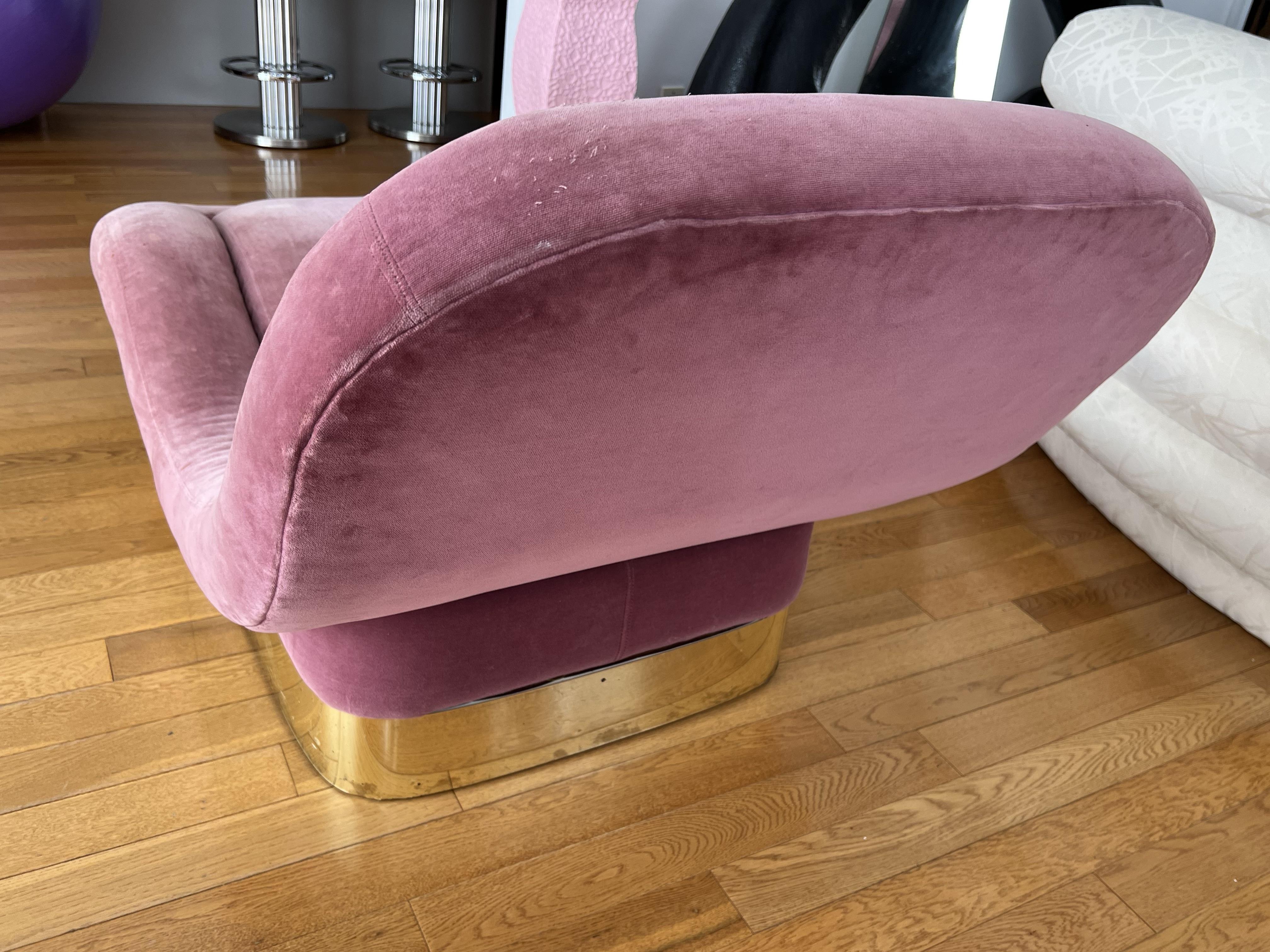 Postmodern Mauve Pink Floating Lounge Chair by Comfort Designs Inc en Bueno estado para la venta en Staten Island, NY