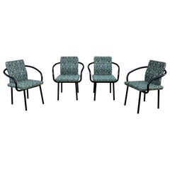 Postmodern Memphis 1986 Ettore Sottsass for Knoll Mandarin Chairs, Set of 4