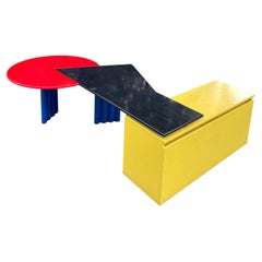 Scrivania postmoderna di Memphis Design Interlubke, Ufficio domestico, Germania anni '80