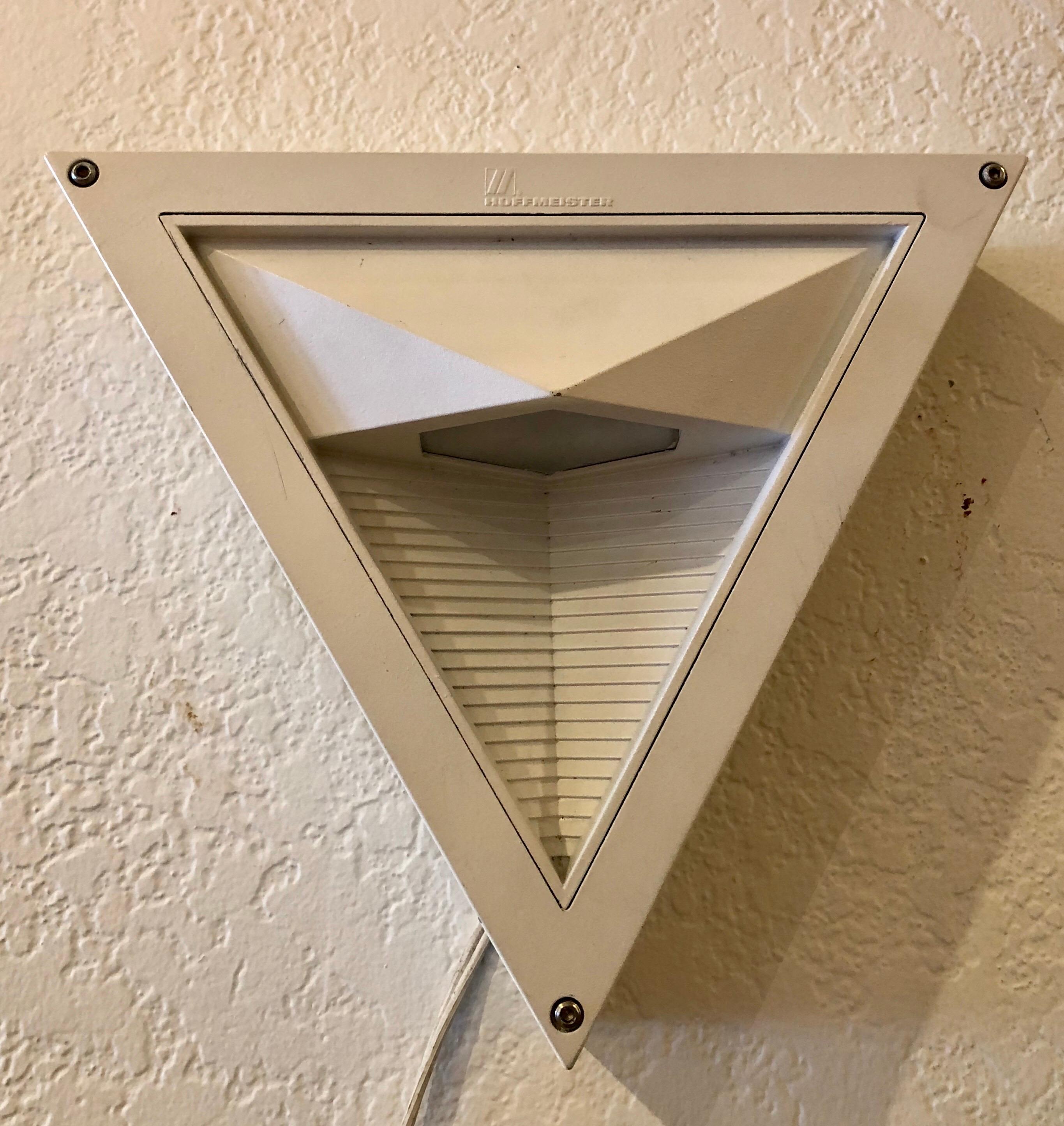 Post-Modern Postmodern Memphis Era Triangular Electric Wall Sconce by Hoffmeister For Sale