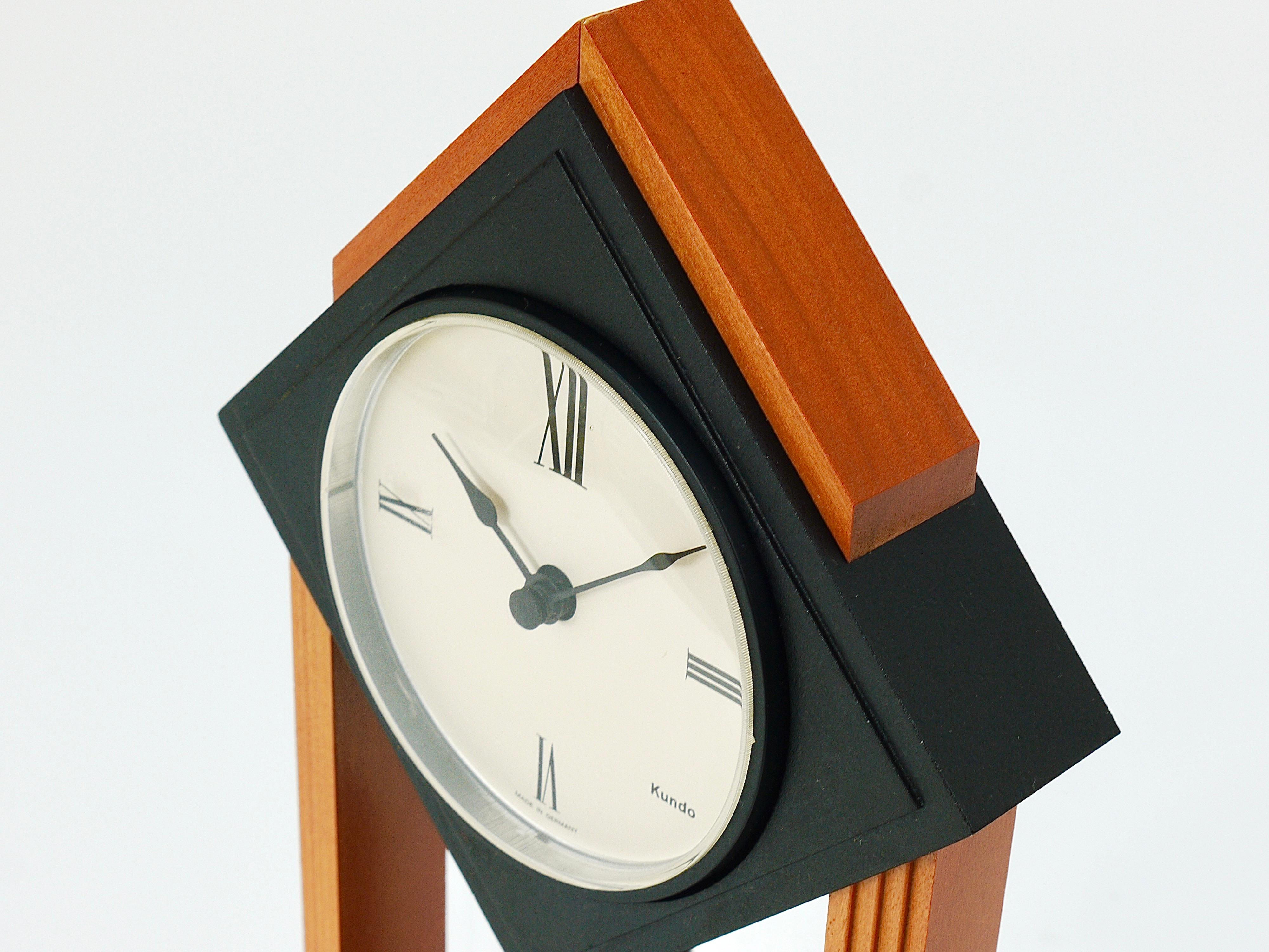 Postmodern Memphis Milano Style Torsion Pendulum Table Clock by Kundo Germany For Sale 1
