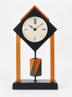 Postmodern Memphis Milano Style Torsion Pendulum Table Clock by Kundo Germany