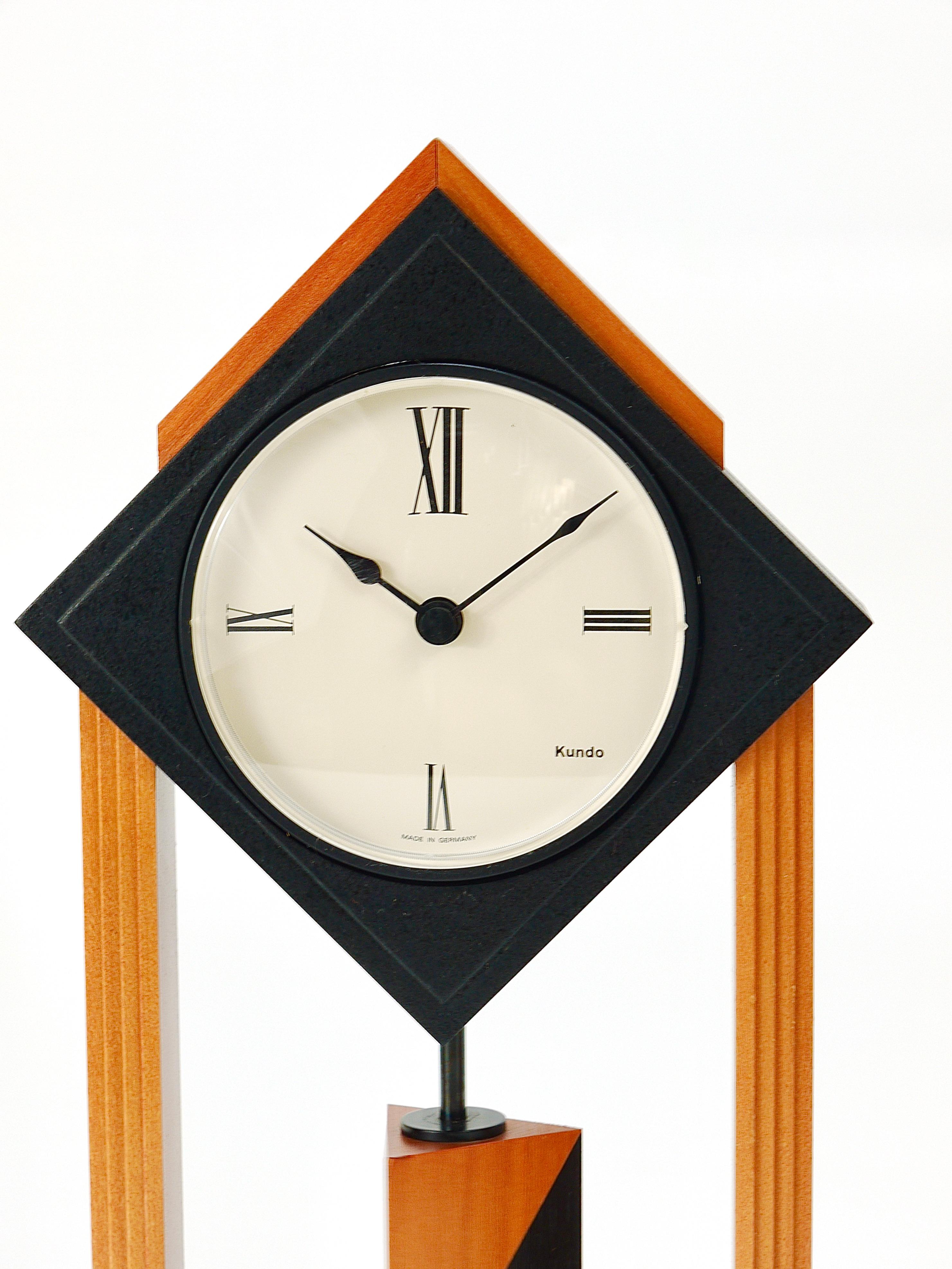 Post-Modern Postmodern Memphis Milano Style Torsion Pendulum Table Clock by Kundo Germany For Sale