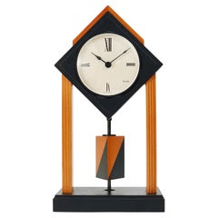 Postmodern Memphis Milano Style Torsion Pendulum Table Clock by Kundo Germany