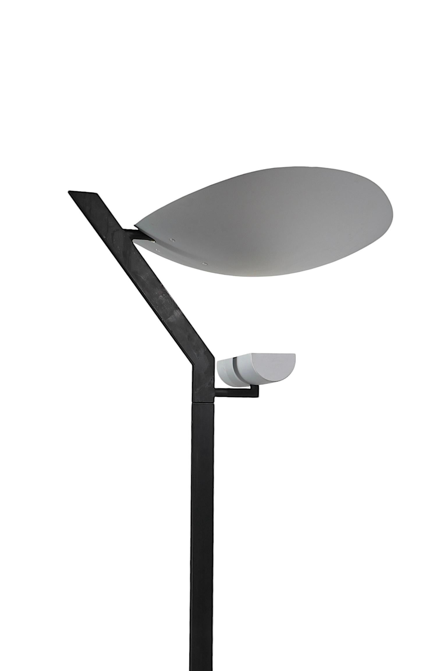 Postmodern Memphis School Zen Floor Lamp by Gismondi for Artimede Made in Italy For Sale 5