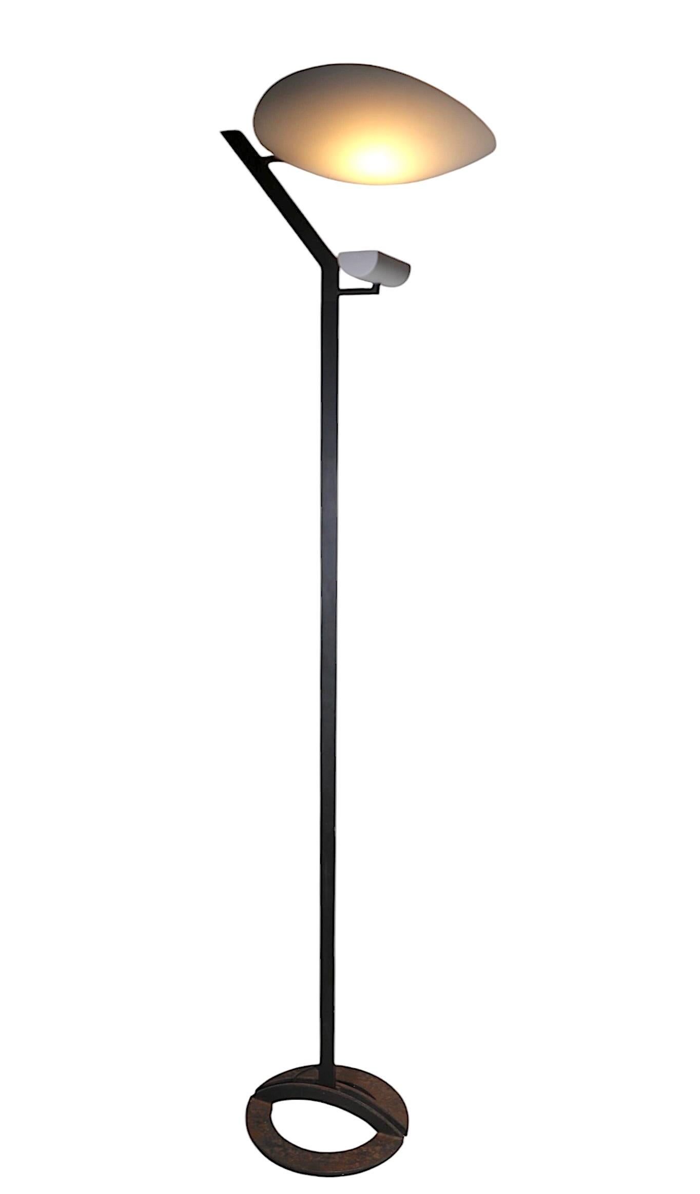 Postmodern Memphis School Zen Floor Lamp by Gismondi for Artimede Made in Italy For Sale 7