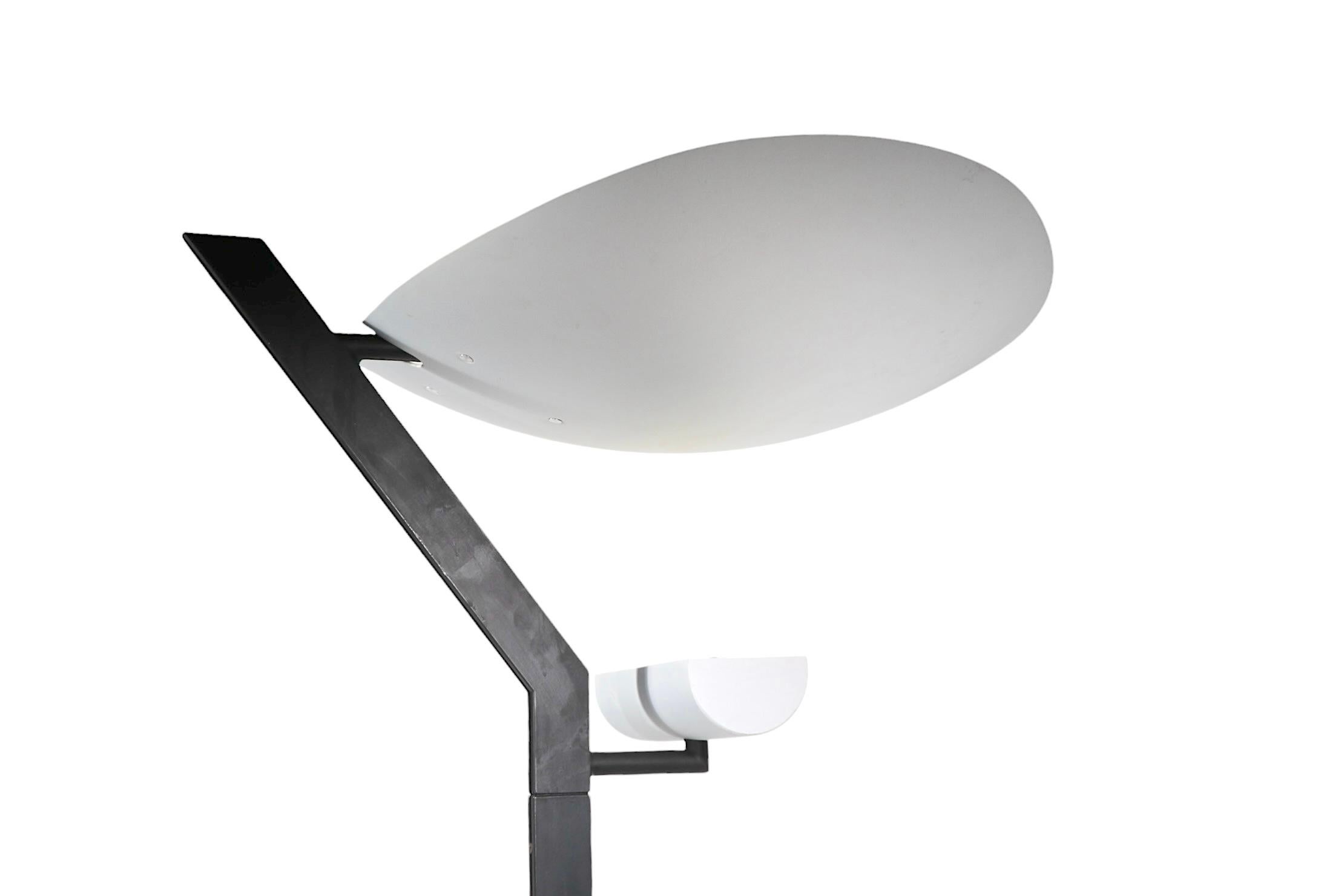 Postmodern Memphis School Zen Floor Lamp by Gismondi for Artimede Made in Italy For Sale 8