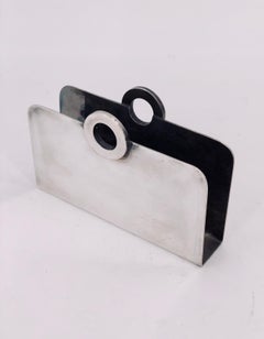 Postmodern Memphis Silver Plated Letter Holder by S T James Brazilian Design