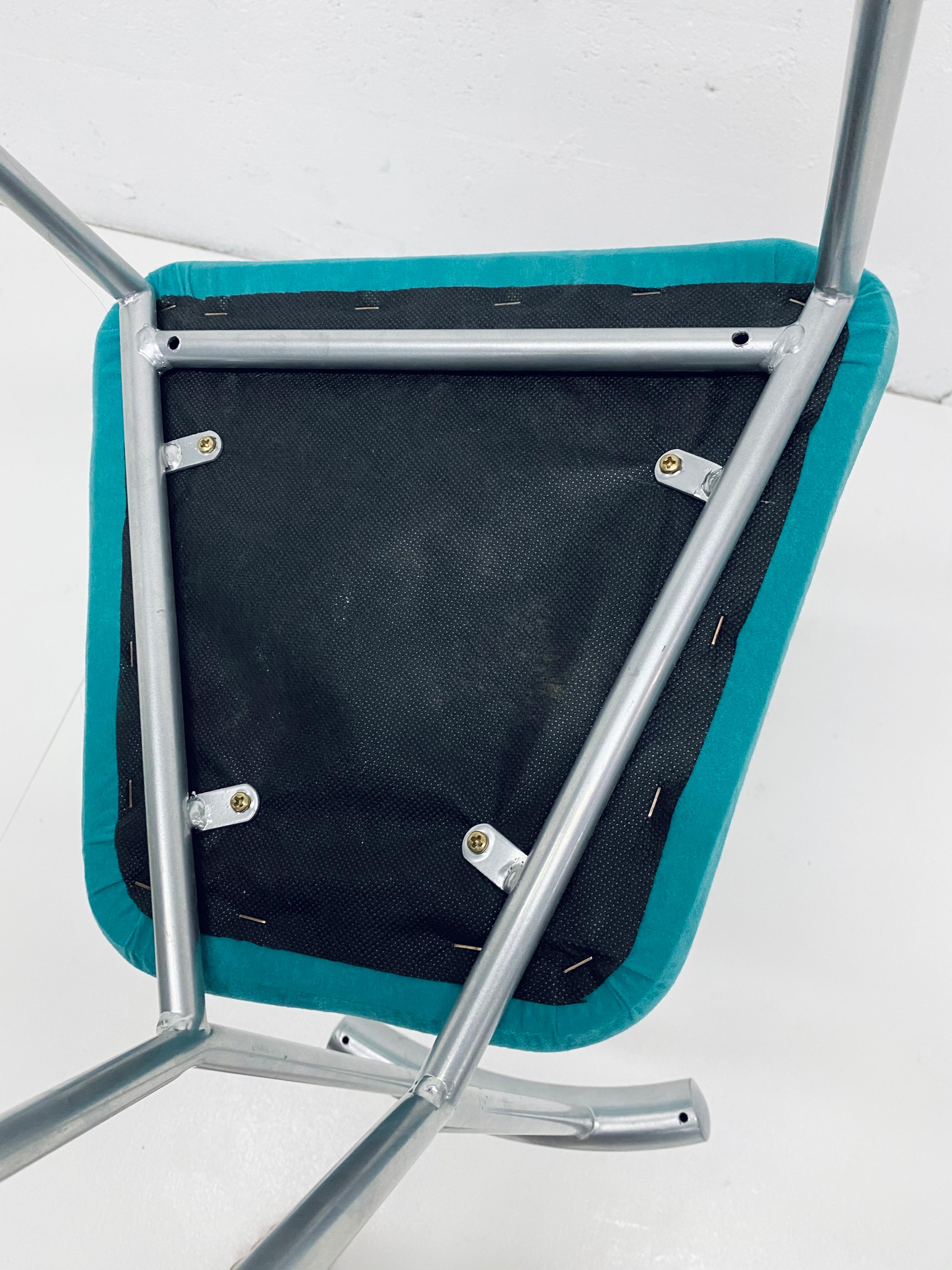 Postmodern Memphis Style Bar Stool, 1980s In Good Condition For Sale In Miami, FL