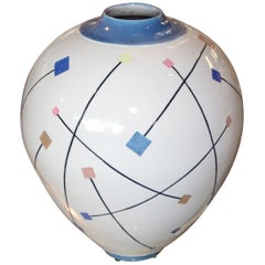 Postmodern Memphis Style Ceramic Pot