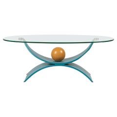 Retro Postmodern Memphis Style Iron Coffee Table