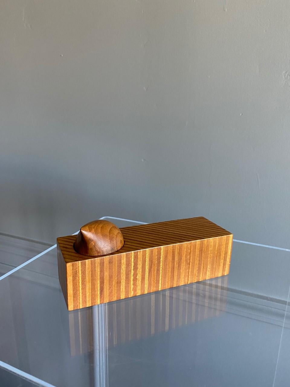 Postmodern Memphis Style Mixed Wood Trinket Box 6