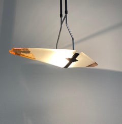 Postmodern Memphis Style Rhombus Glass Lamp Chandelier, Italy