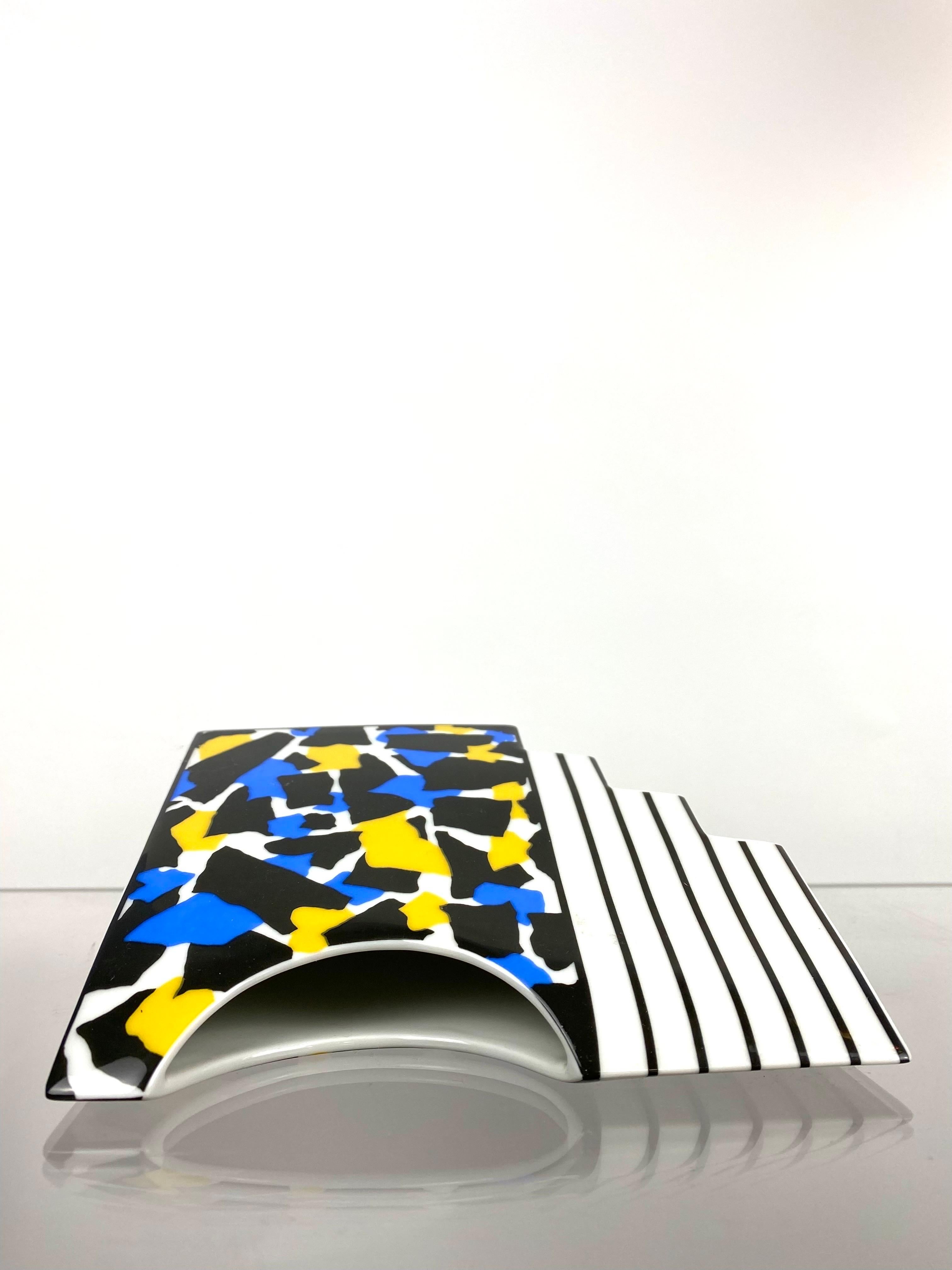 Vaso postmoderno in stile Memphis di Thomas, Rosenthal, Germania, anni '80 in vendita 3