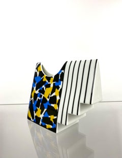 Jarrón posmoderno estilo Memphis de Thomas, Rosenthal, Alemania, años 80