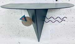 Postmodern Memphis Style Wall Shelf With Half Circle Top (2 of 3)