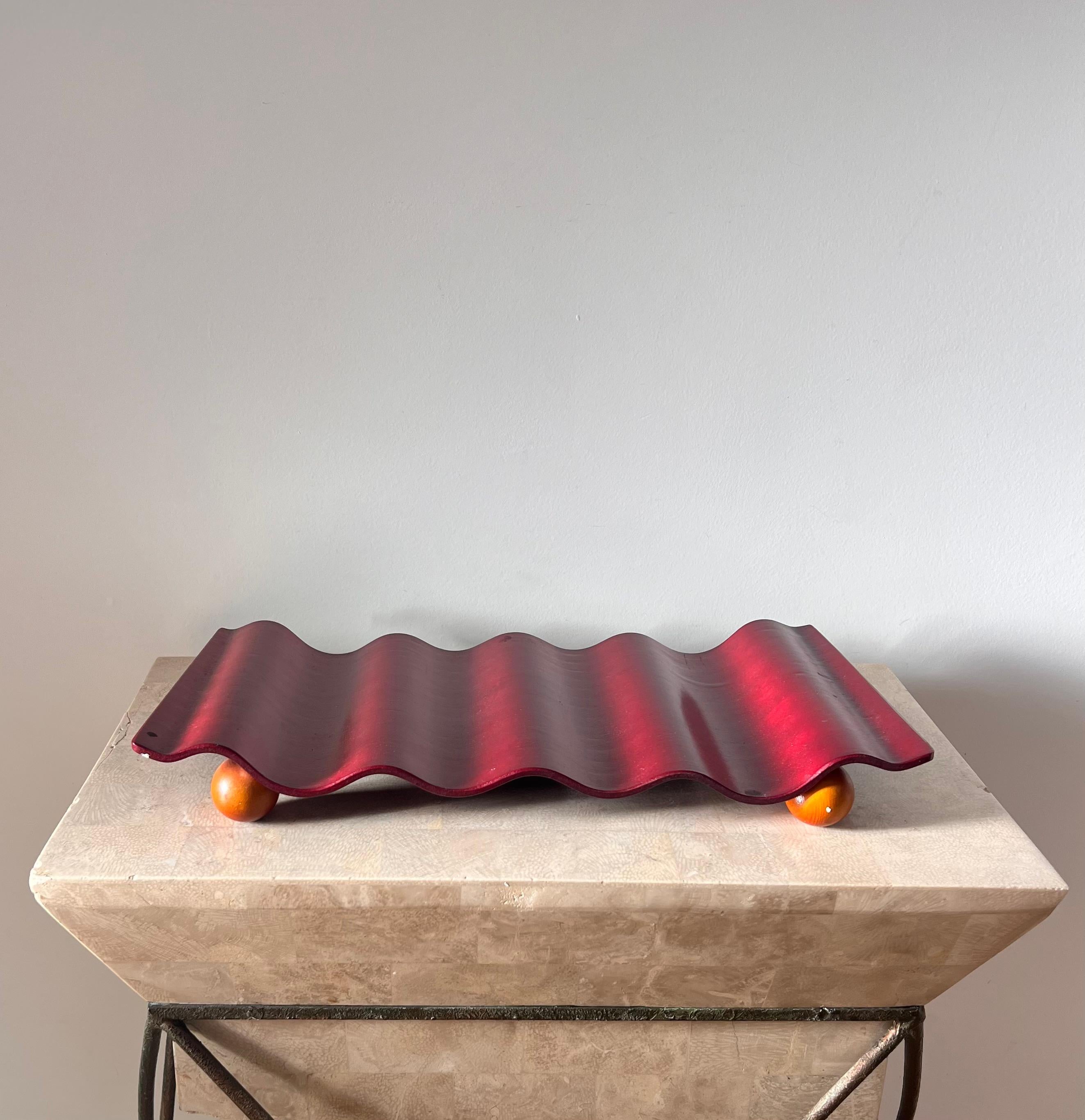 Bentwood Postmodern Memphis style wine rack, 1992 For Sale