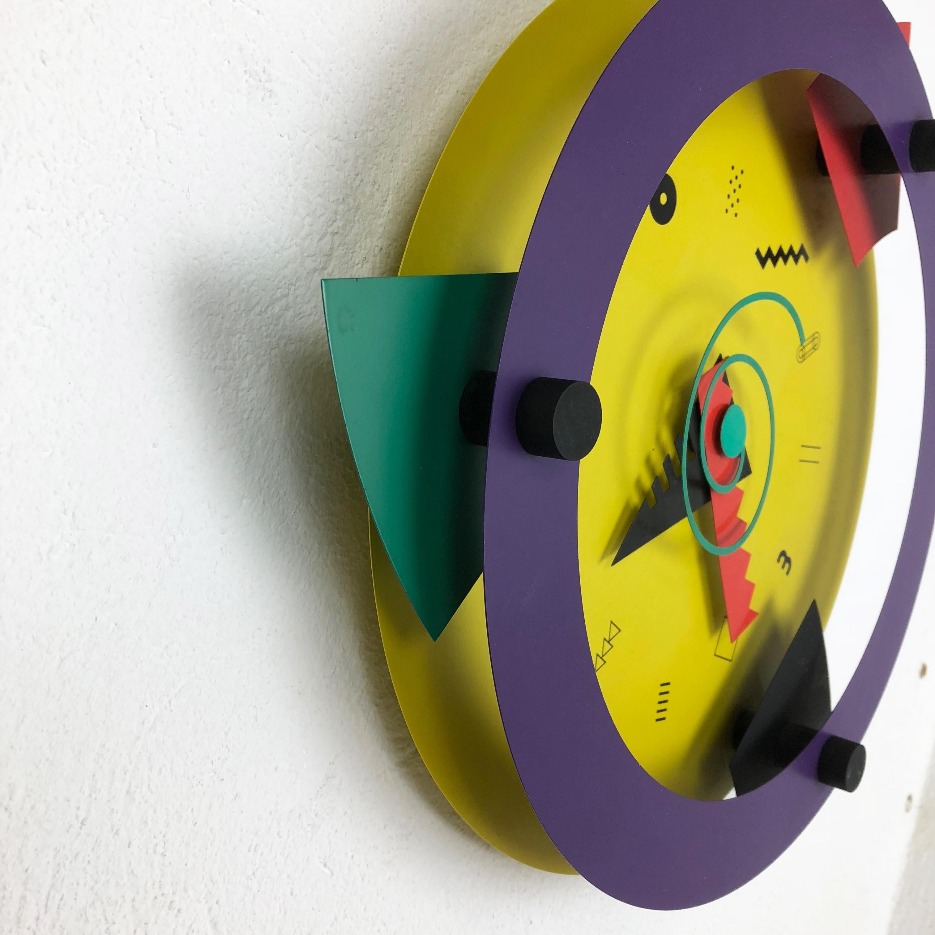 Postmodern Memphis Wall Clock 