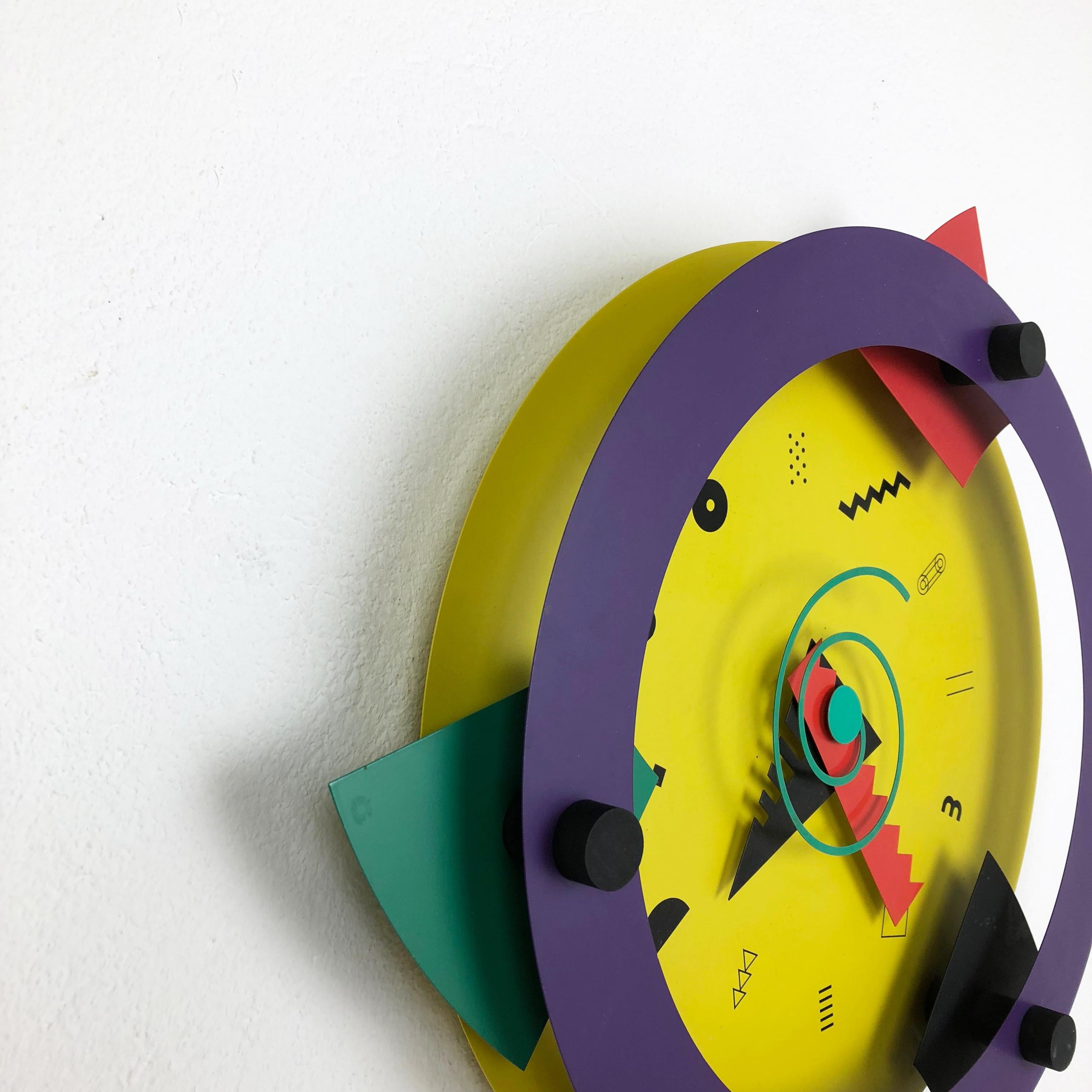 Postmodern Memphis Wall Clock 