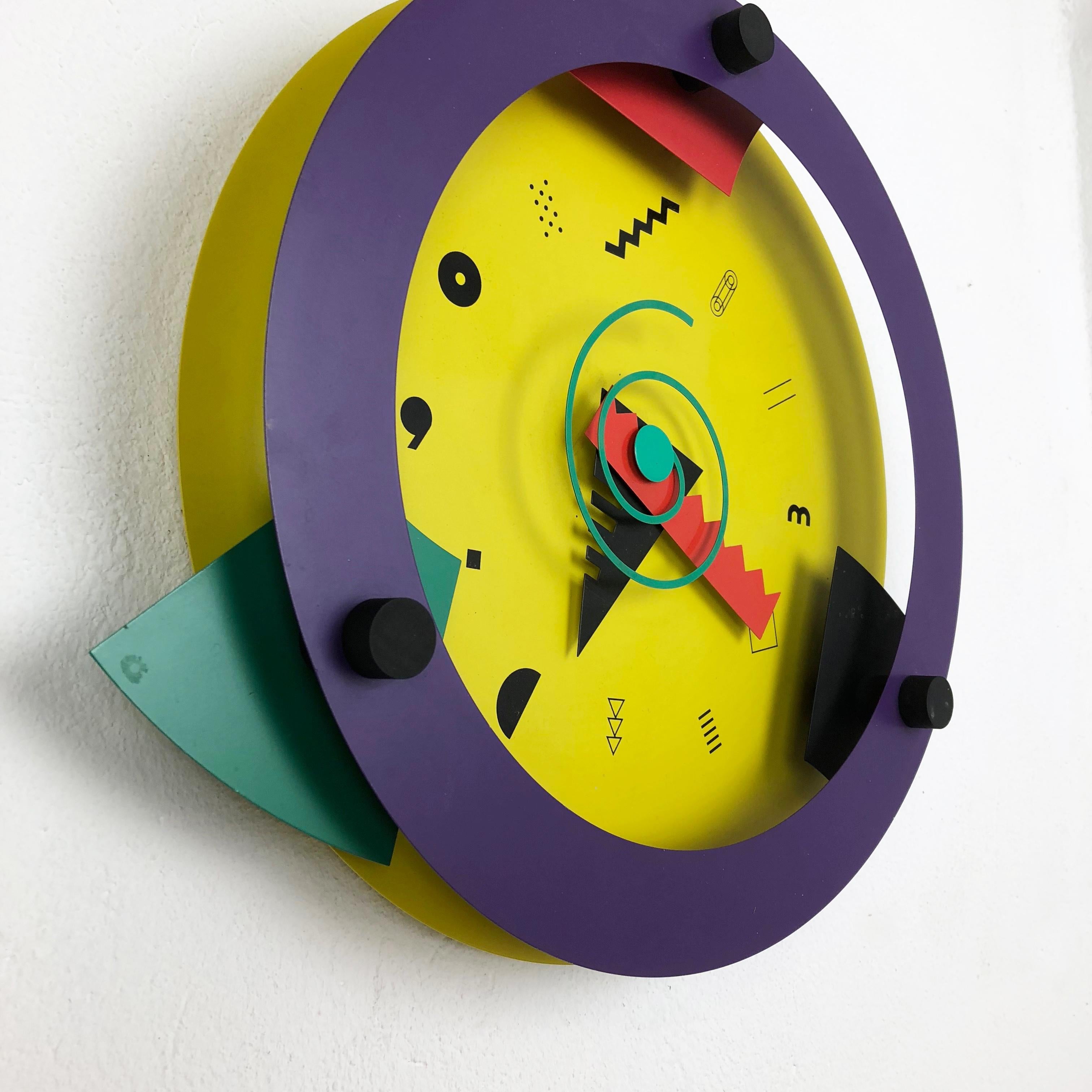 Postmodern Memphis Wall Clock 