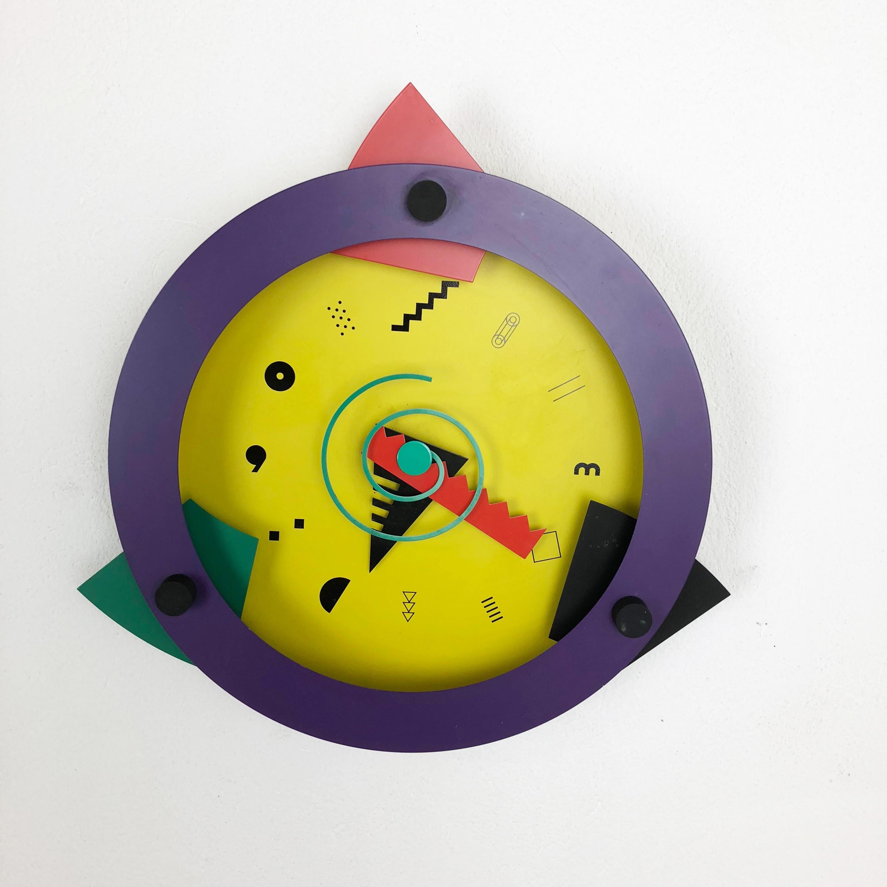 Japanese Postmodern Memphis Wall Clock 