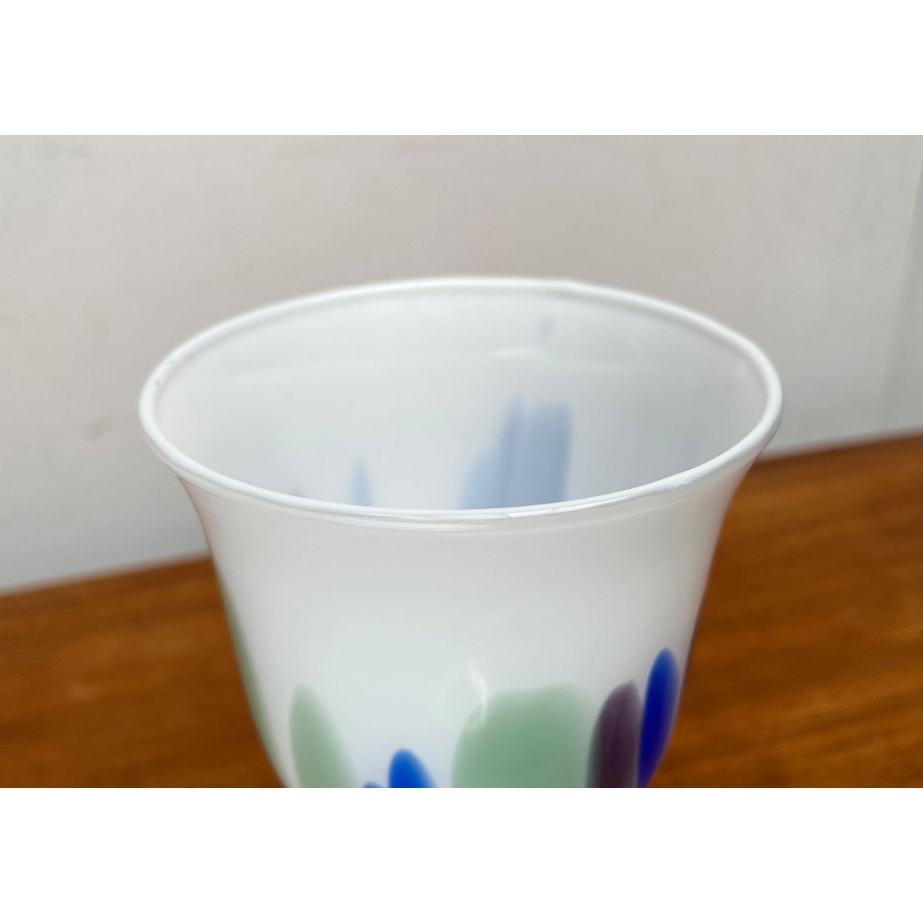 Postmodern Metal and Art Glass Goblet by Hans Jürgen Richartz, 1980s For Sale 1