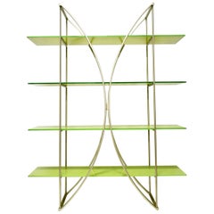 Postmodern Metal and Glass Bookshelves from Tonin Casa, Italy, 1990s