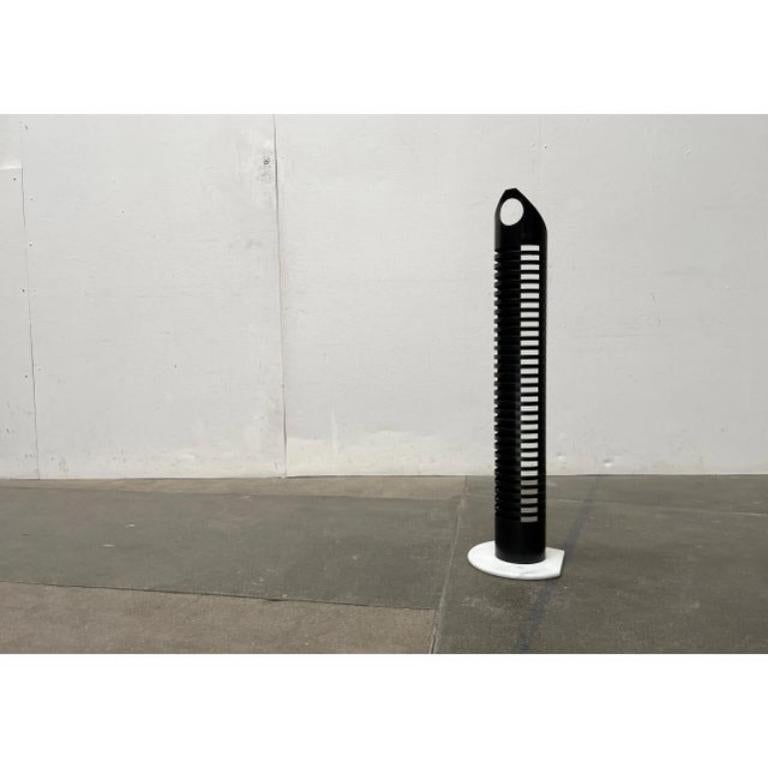 Postmodern Metal and Marble CD Rack Tower, 1980s For Sale 4