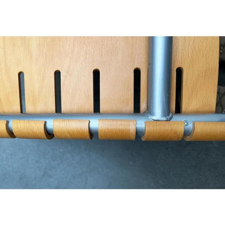 Postmodern Metal and Wood Chair by Ruud Jan Kokke for Harvink, 1990s For Sale 6