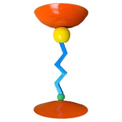 Postmodern Metal Candleholder, 1980s