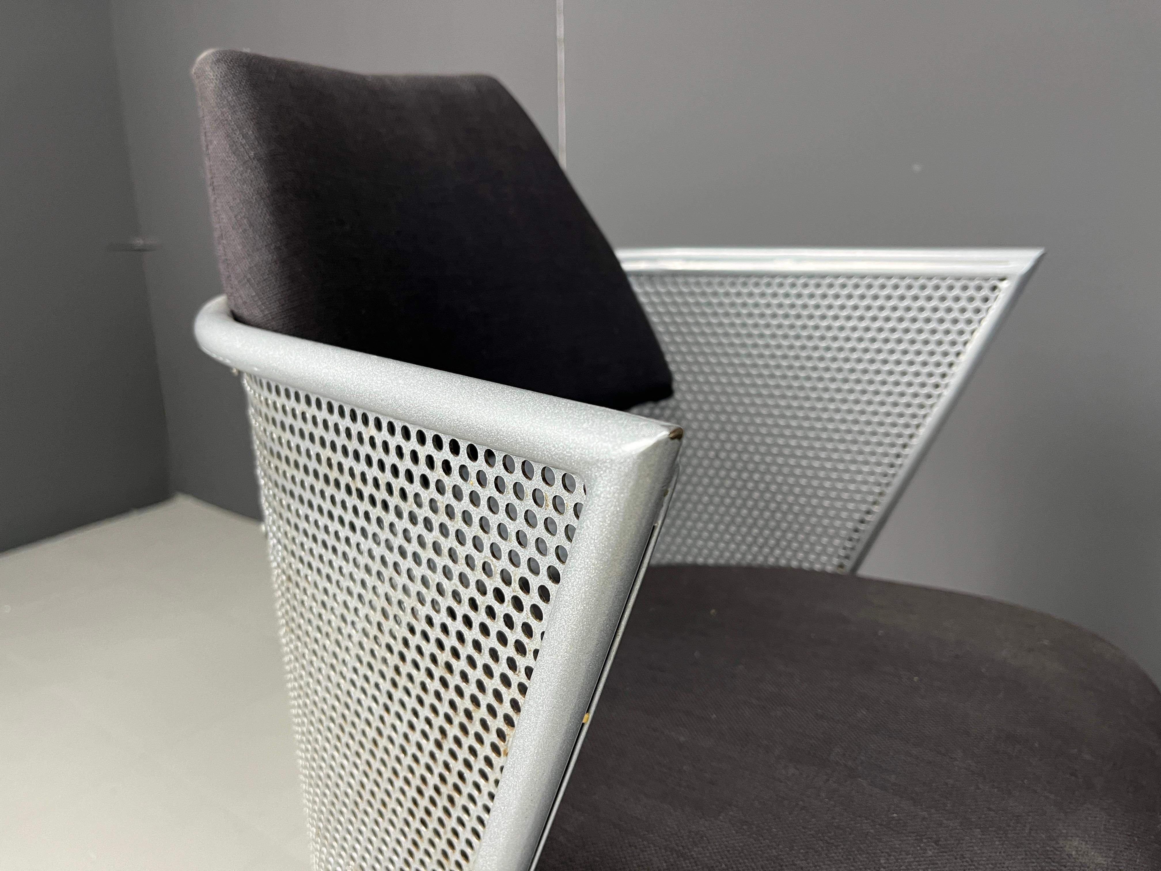 Postmodern metal dining chairs, 1980s For Sale 5