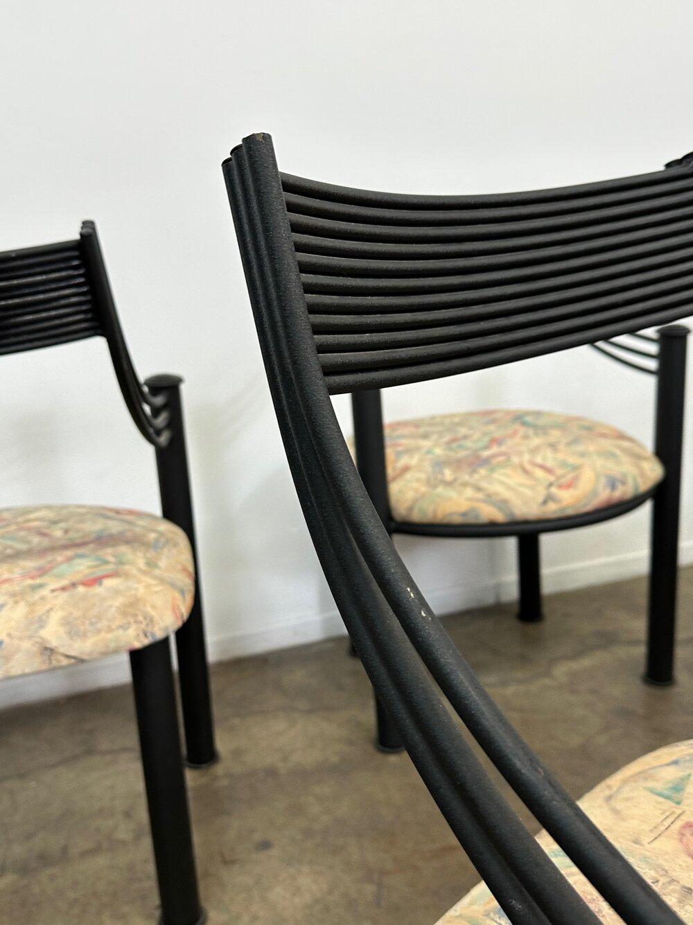 20th Century Postmodern Metal Rope Dining Chairs, Set of 6