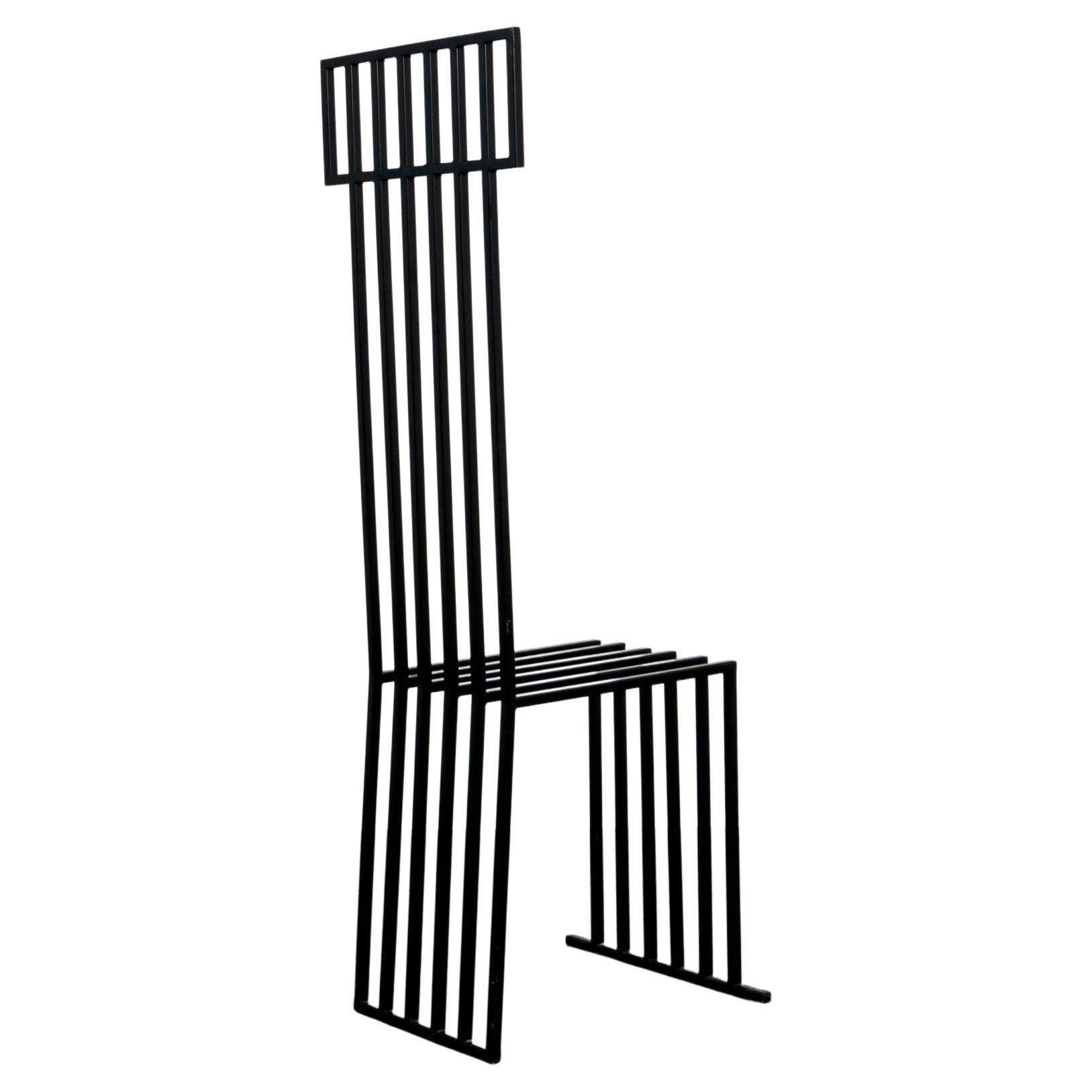 Postmodern Metalwork Throne Chair