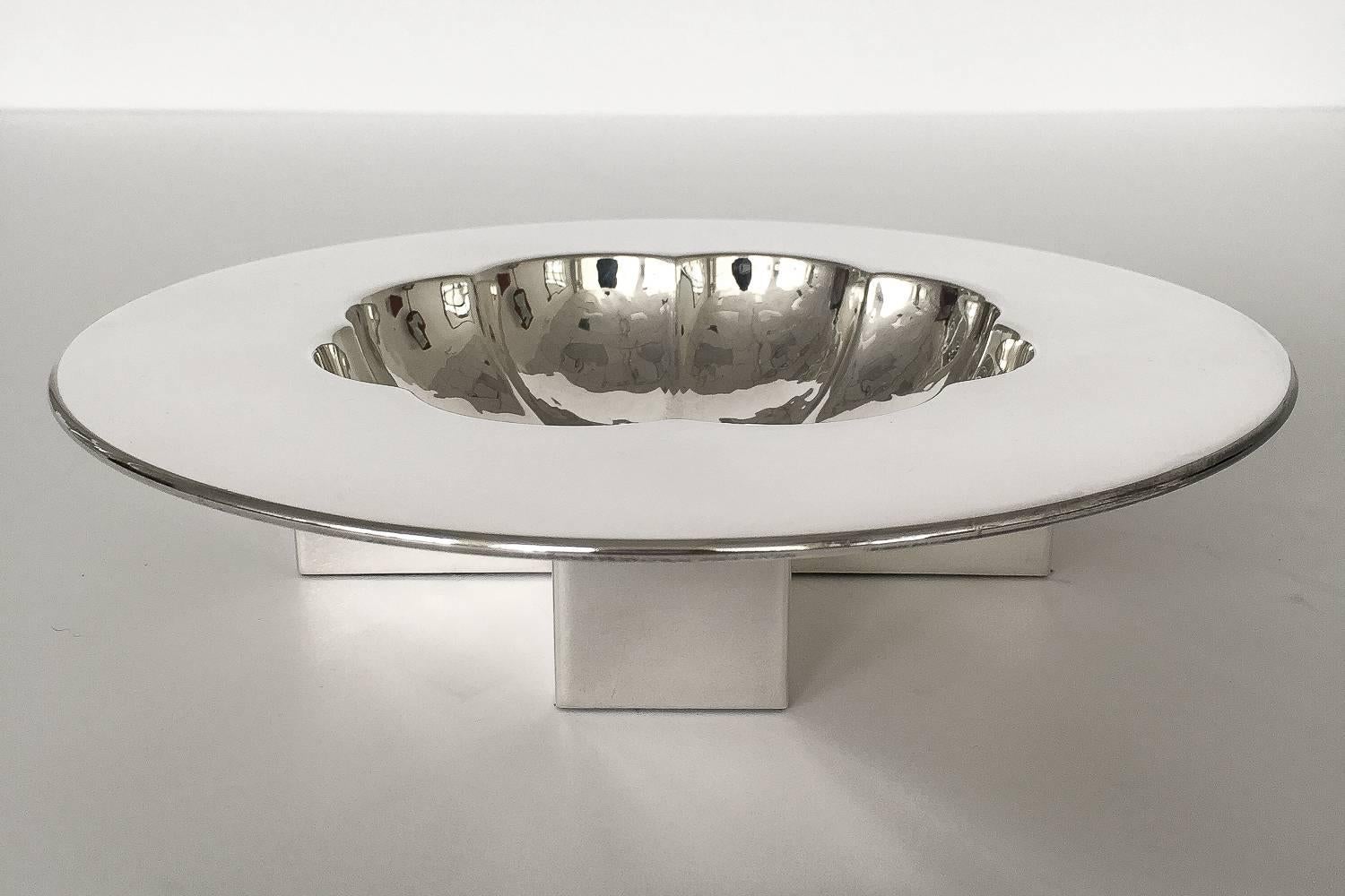 Italian Postmodern Michael Graves Silver Plate Bowl for Swid Powell