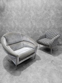 Postmodern Milo Baughman Boldido Chair & Thayer Coggin Pull Up Side Chair, Pair