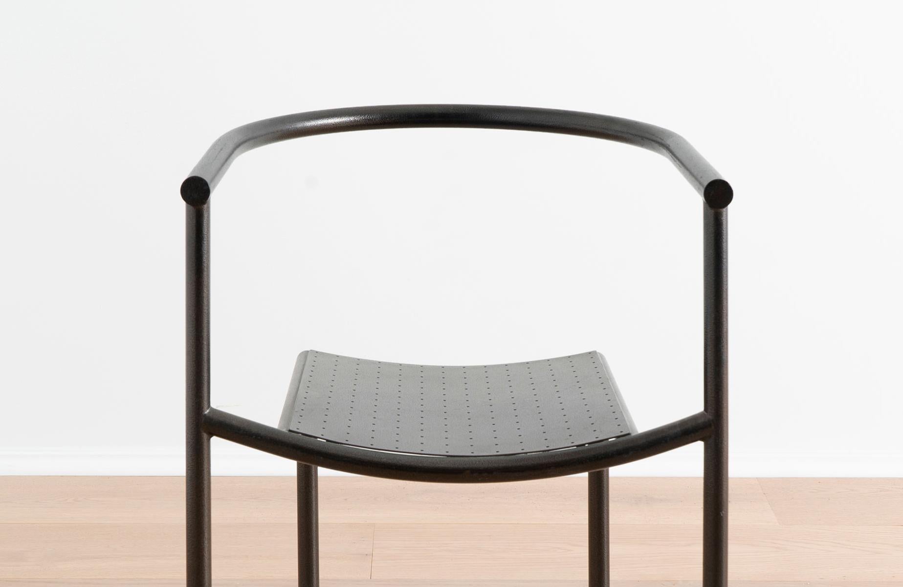 Painted Postmodern Minimal Metal Von Vogelsang Chair by Philippe Starck