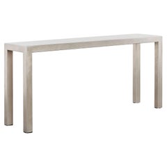 Postmoderne minimalistische Konsole aus Edelstahl der 90er Jahre