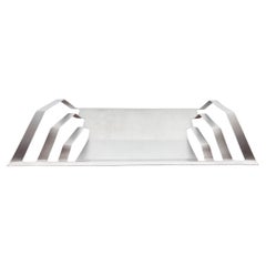 Postmodern Minimalist Metal Fruit Bowl, 1980s