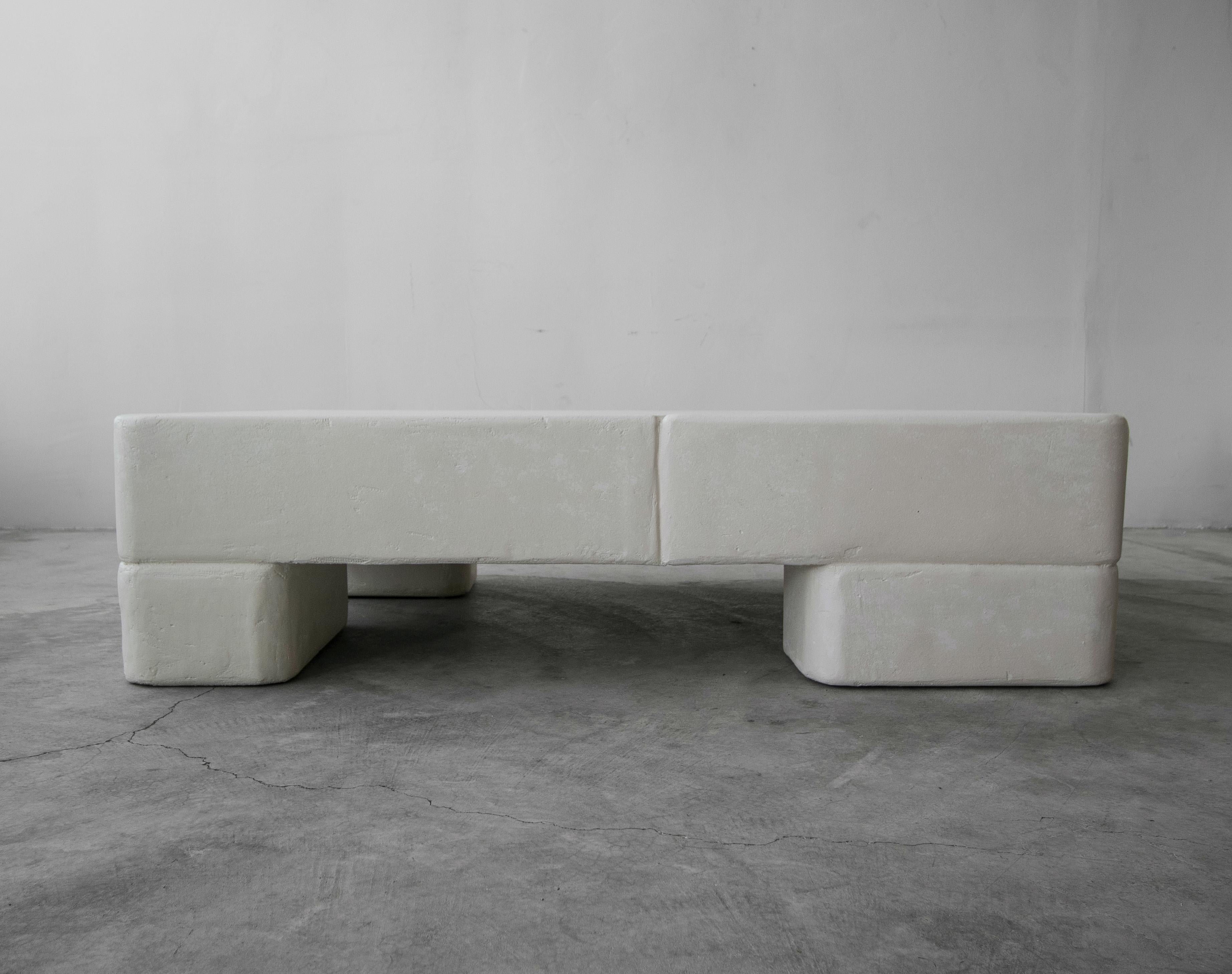 vintage plaster coffee table