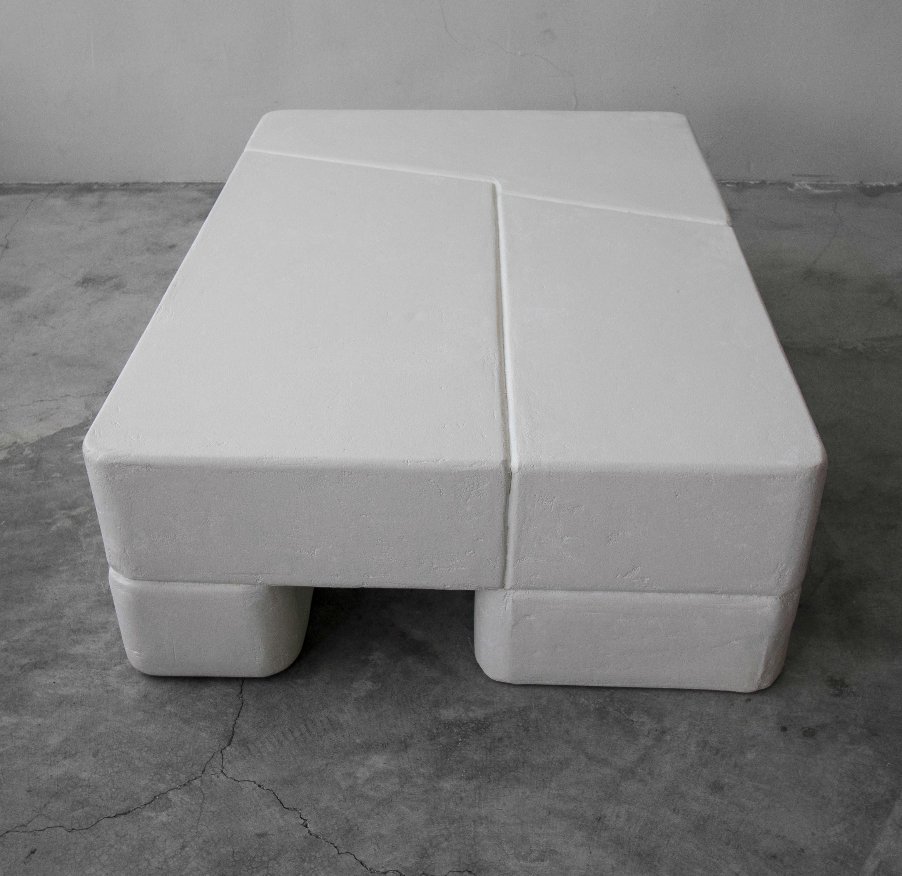 20th Century Postmodern Minimalist Plaster Coffee Table