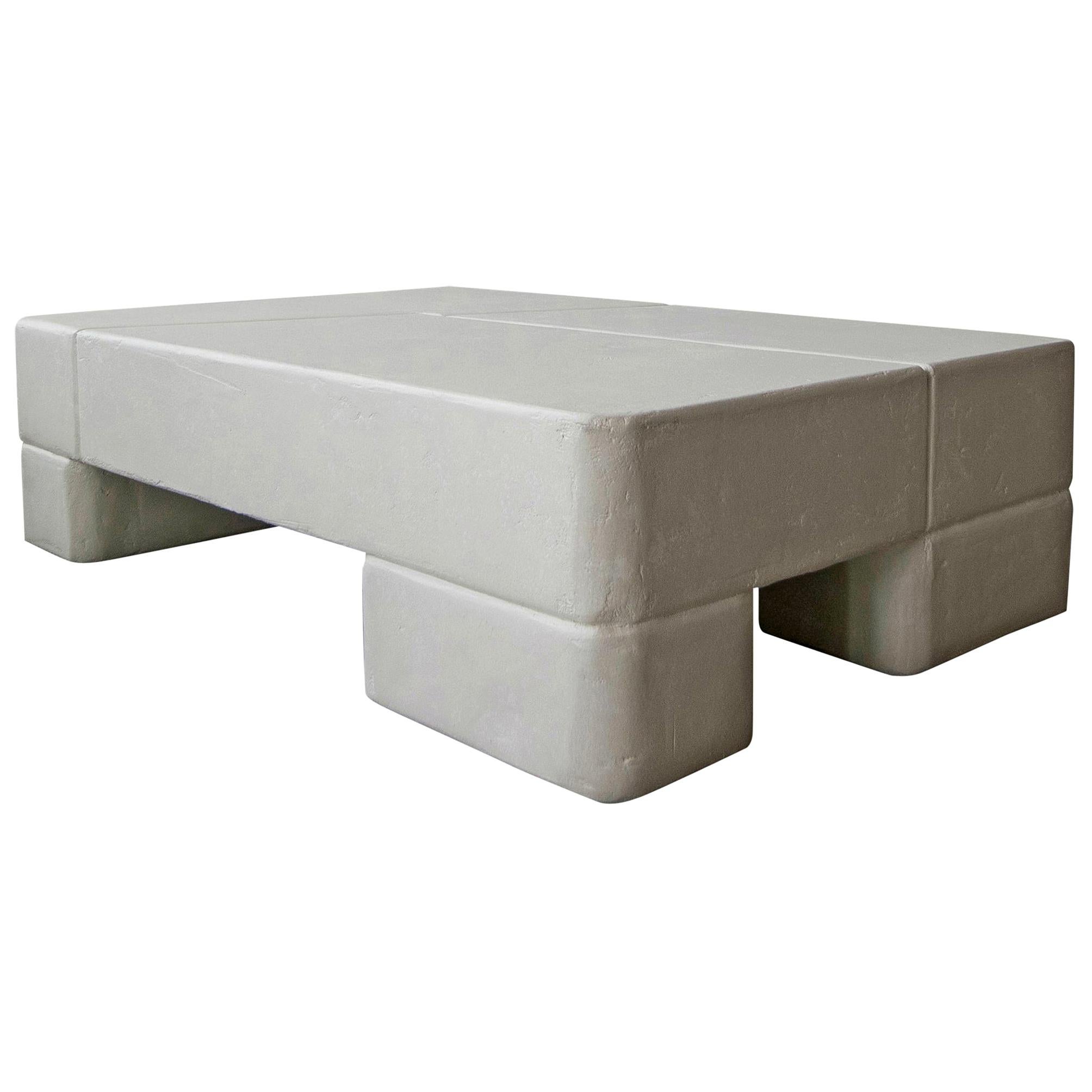 Postmodern Minimalist Plaster Coffee Table