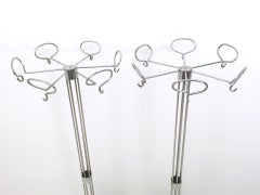 Postmodern Minimalist Plated Metal Coat Rack by Valenti, Italy