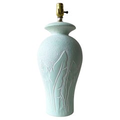 Vintage Postmodern Mint Green Banana Leaf Ceramic Table Lamp by Pacific Coast Lighting