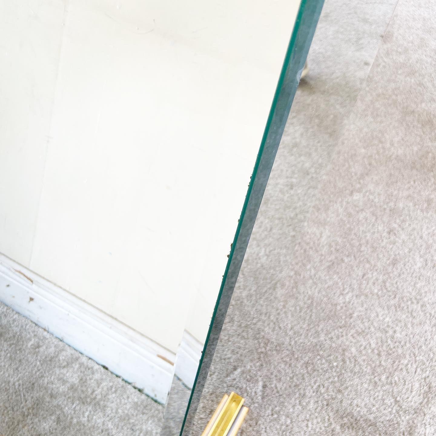 Postmodern Mirrored Pedestal Stand 2