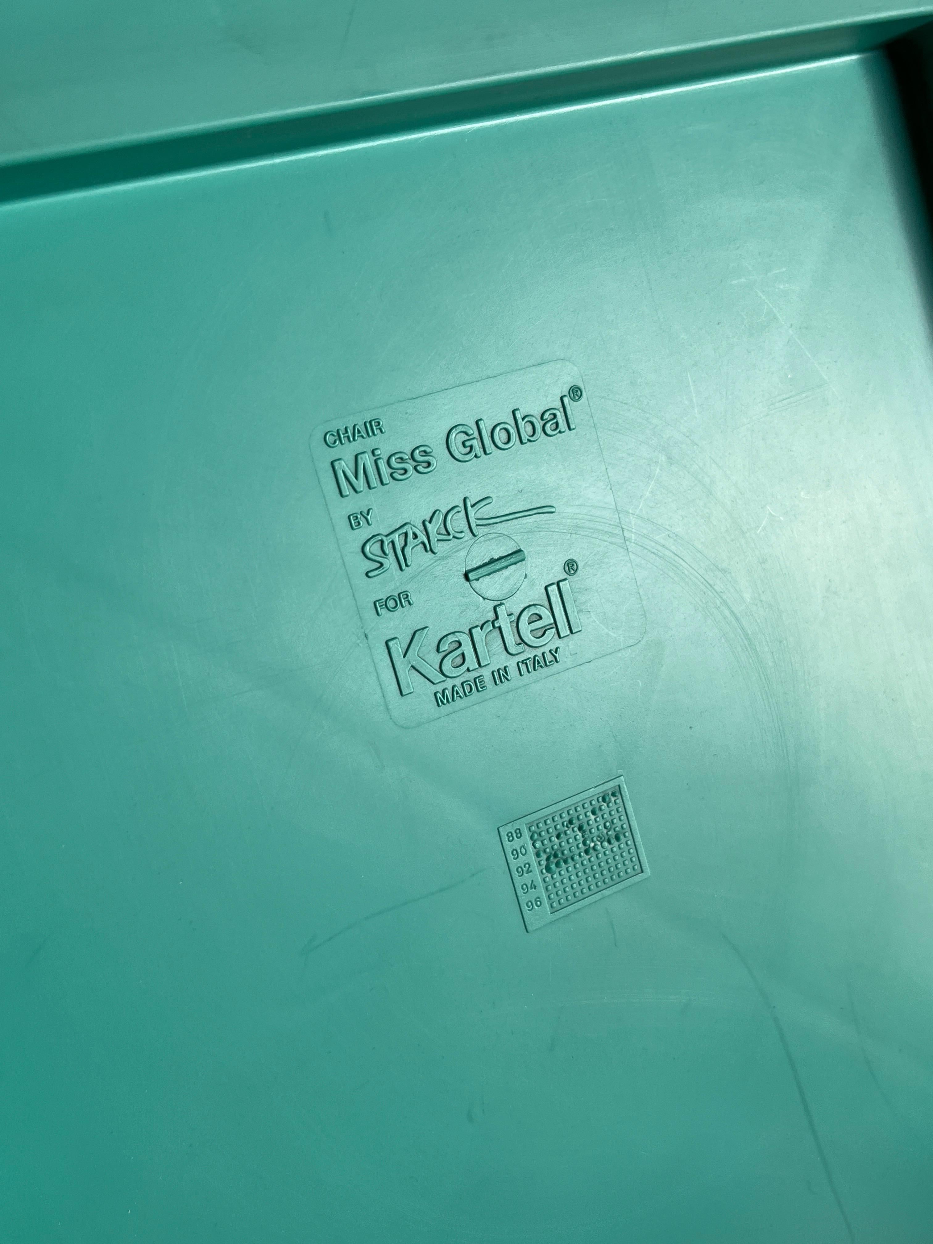 Postmodern 'Miss Global' Chairs by Philippe Starck for Kartell , 1990s Italy For Sale 1