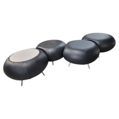 Postmodern/Modern Pebble Modular Ottoman Stools by Allermuir - Set of 4